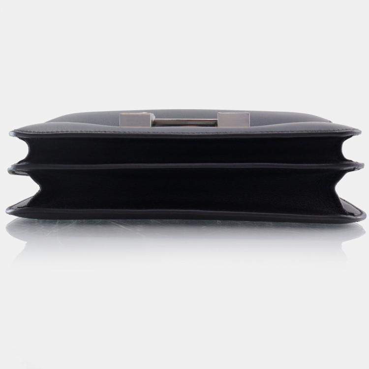 Pre Owned Hermes Noir Swift Marble Constance 24