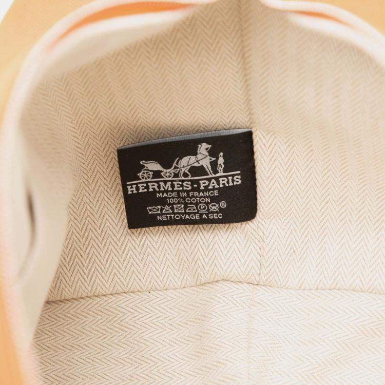 Pre Owned Hermes Bride A Brac Case Orange Large Toile Bag