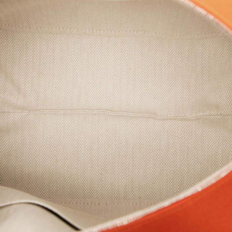 Pre Owned Hermes Bride A Brac Case Orange Large Toile Bag