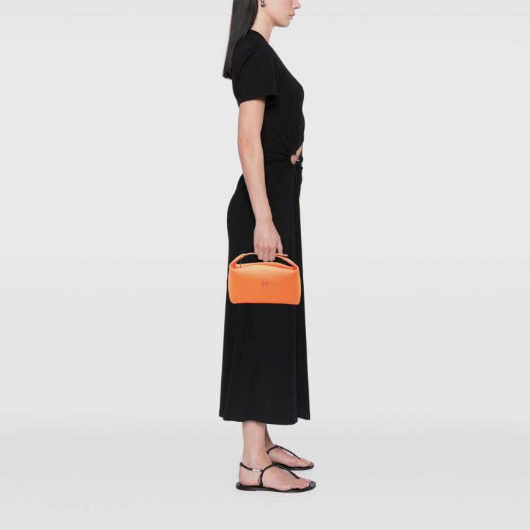 Pre Owned Hermes Bride A Brac Case Orange Large Toile Bag