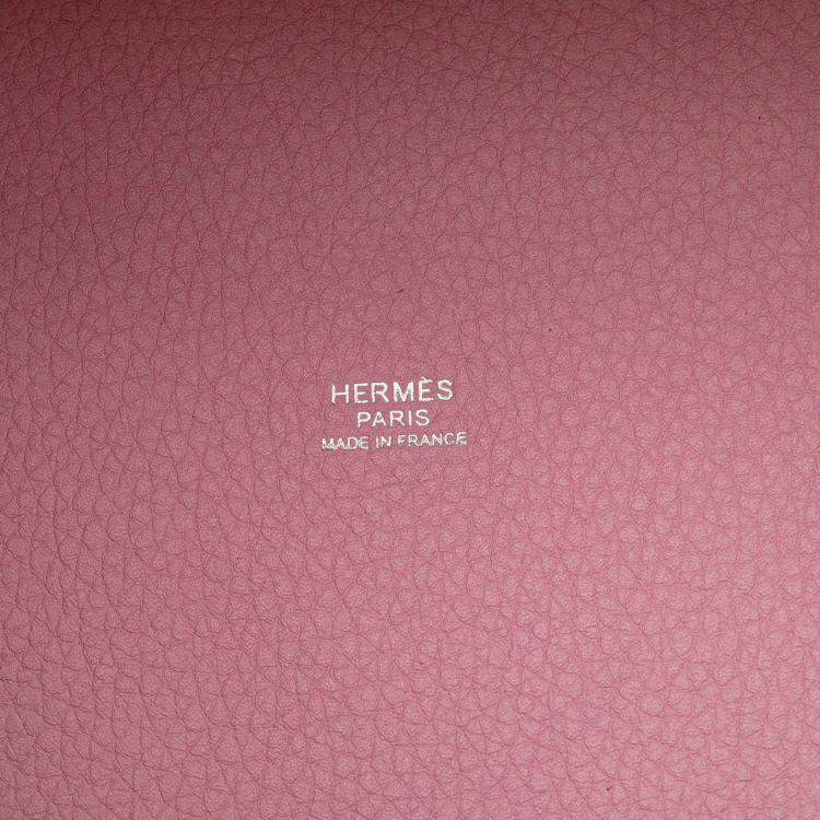 Pre Owned Hermes Picotin Lock 22 Pink Clemence Bag