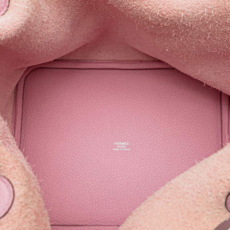 Pre Owned Hermes Picotin Lock 22 Pink Clemence Bag