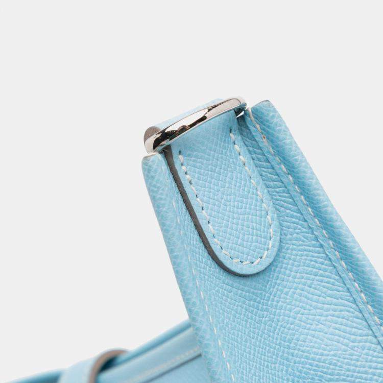 Pre Owned Hermes Blue du Nord Clemence Evelyne III 33
