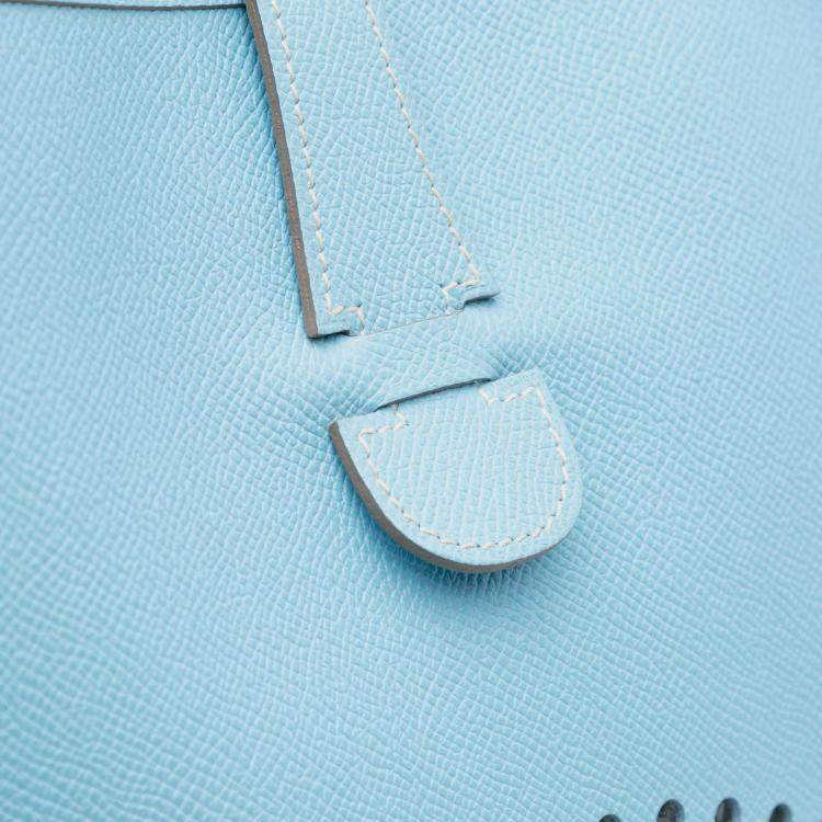 Pre Owned Hermes Blue du Nord Clemence Evelyne III 33