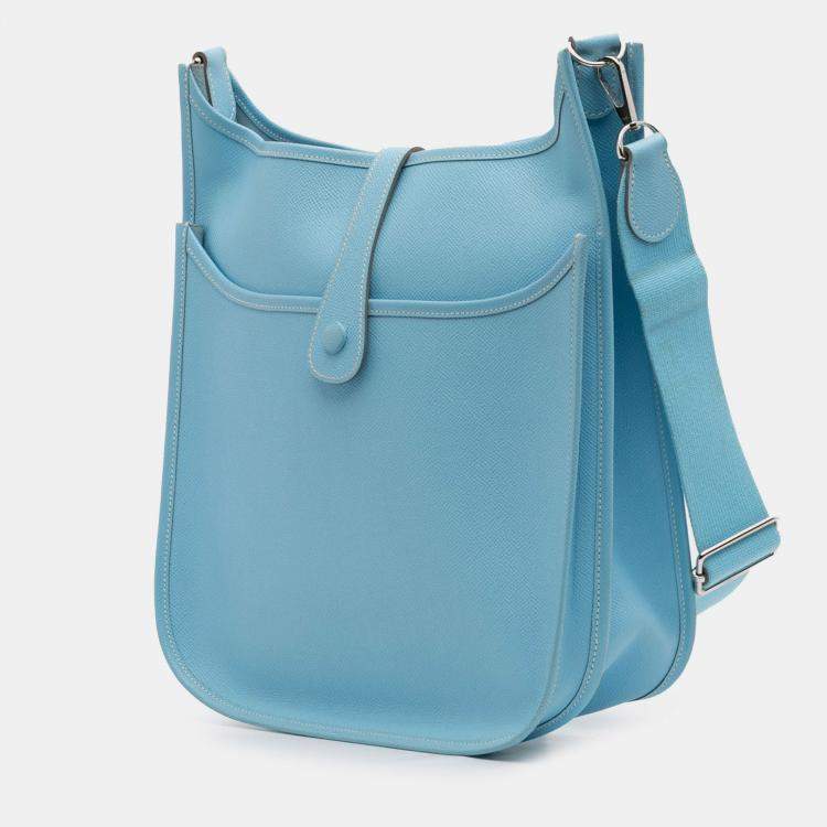 Pre Owned Hermes Blue du Nord Clemence Evelyne III 33