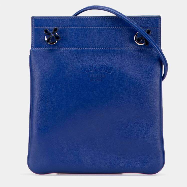 Pre Owned Hermes Blue Electrique Mini Swift Aline Bag