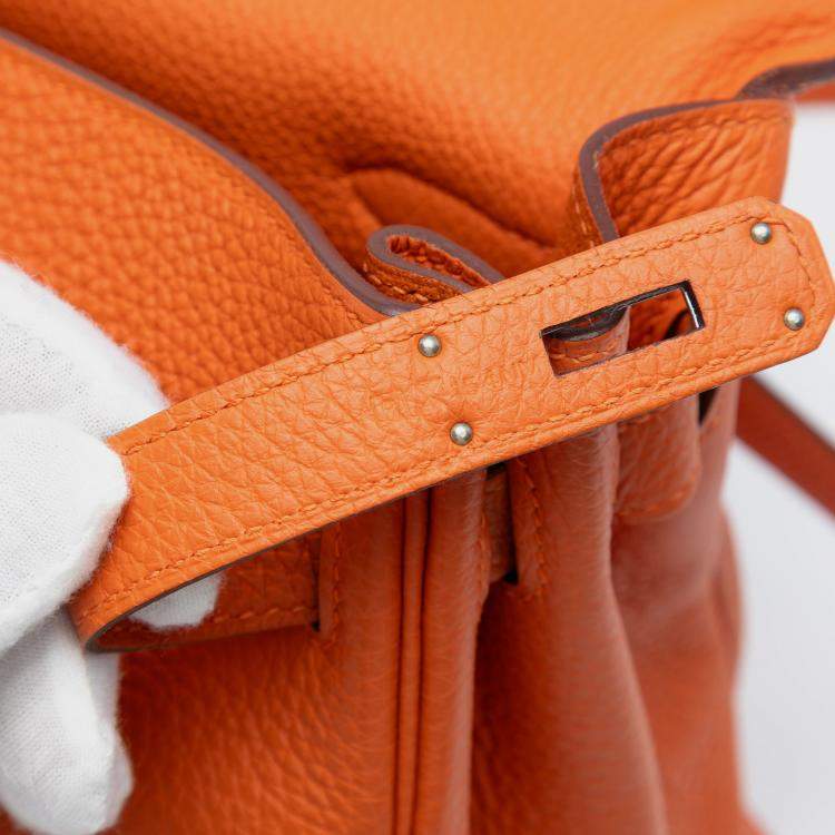 Pre Owned Hermes Orange Togo Kelly II Retourne 35