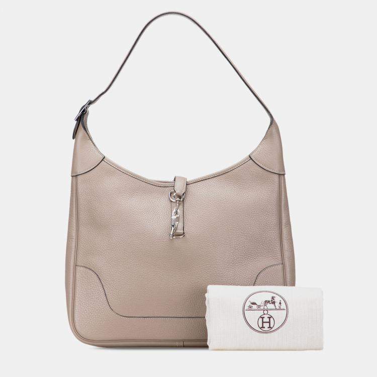 Pre Owned Hermes Trim II 38 Brown Clemence Bag