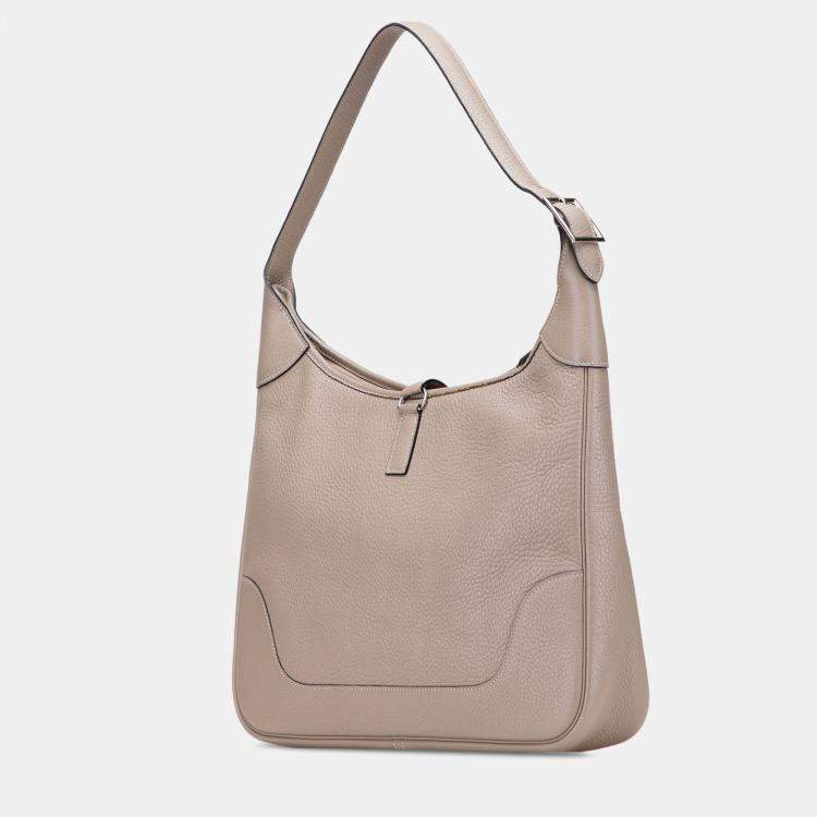 Pre Owned Hermes Trim II 38 Brown Clemence Bag