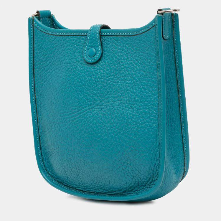 Pre Owned Hermes Blue Clemence Evelyne TPM