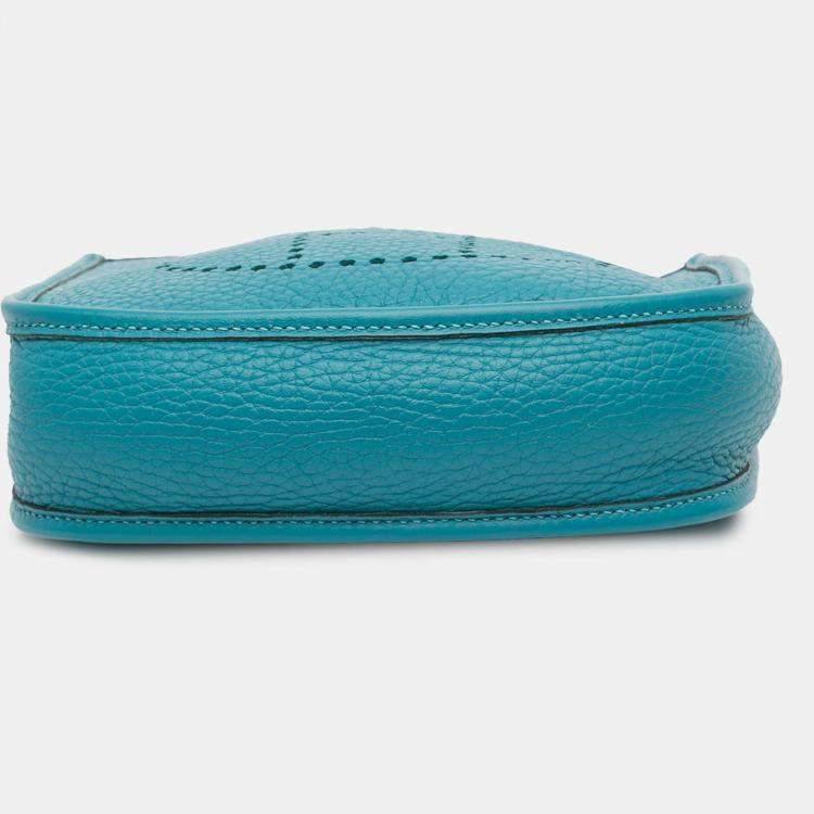 Pre Owned Hermes Blue Clemence Evelyne TPM