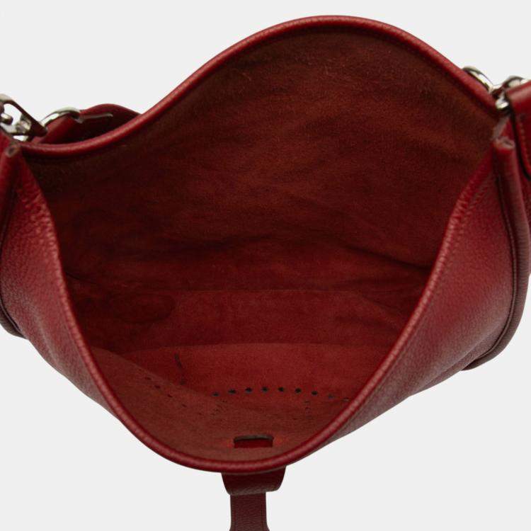 Pre Owned Hermes Evelyne III 33 Rouge Garance Togo Bag