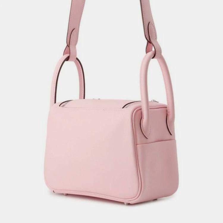 Pre Owned Hermes Rose Sakura Mini Swift Lindy 20