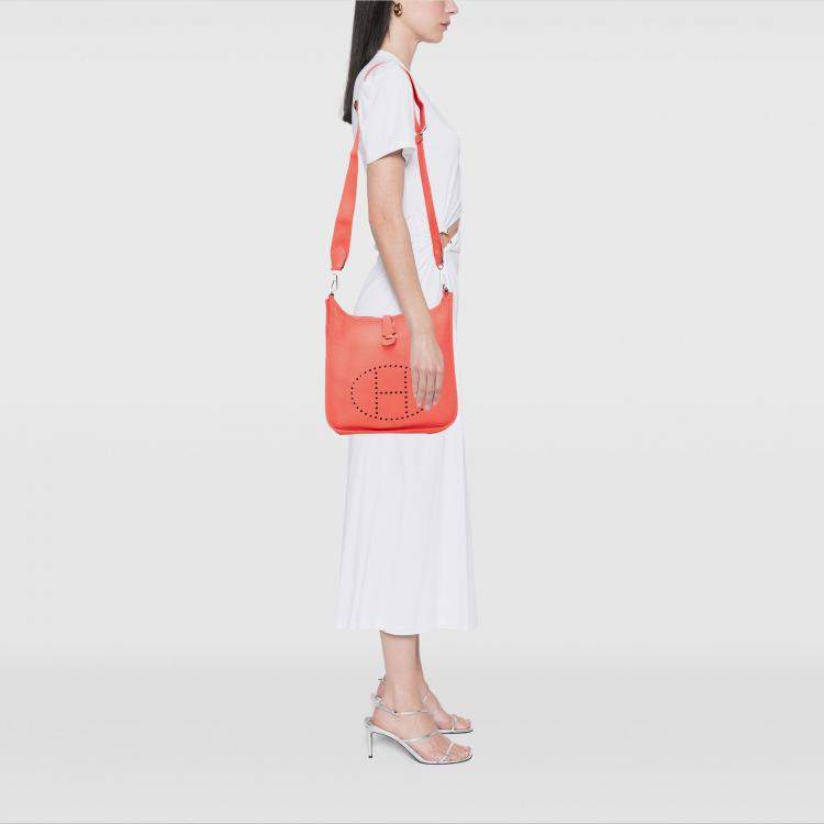 Pre Owned Hermes Pink Clemence Evelyne III 29