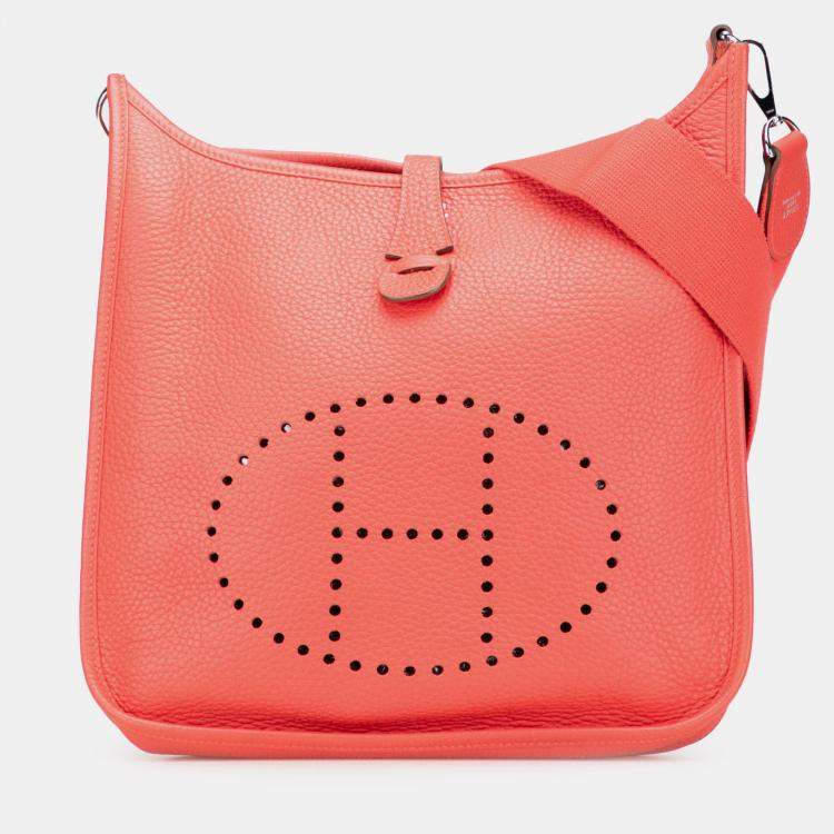 Pre Owned Hermes Pink Clemence Evelyne III 29