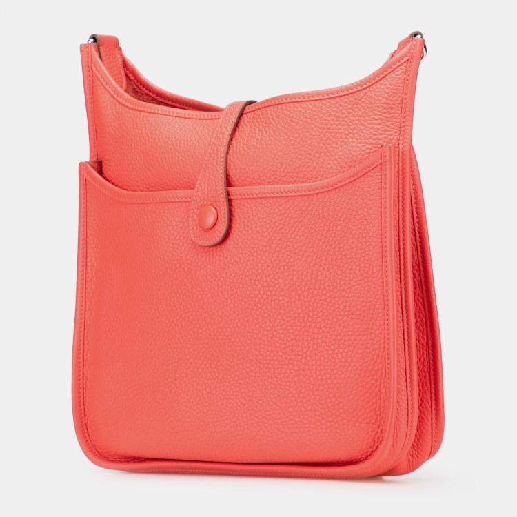 Pre Owned Hermes Pink Clemence Evelyne III 29