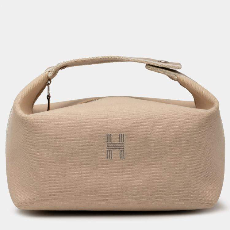 Pre Owned Hermes Brown Small Toile Bride A Brac Case