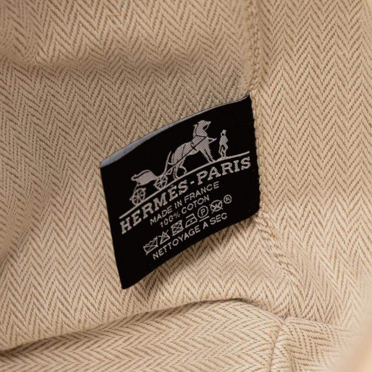 Pre Owned Hermes Brown Small Toile Bride A Brac Case