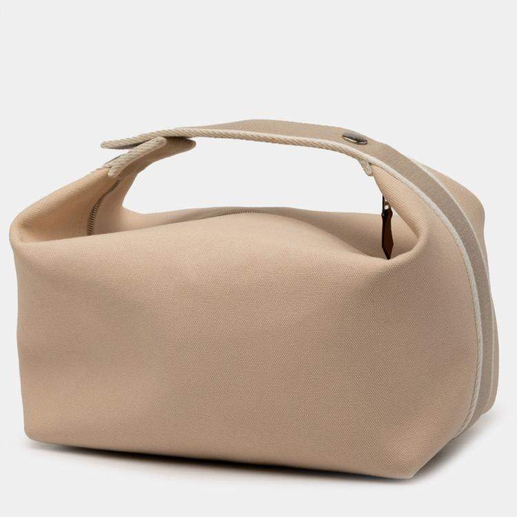 Pre Owned Hermes Brown Small Toile Bride A Brac Case