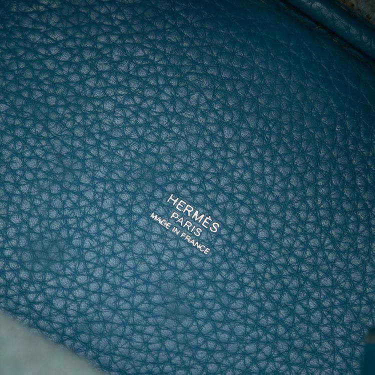 Pre Owned Hermes Blue Jean Clemence Picotin Lock 18