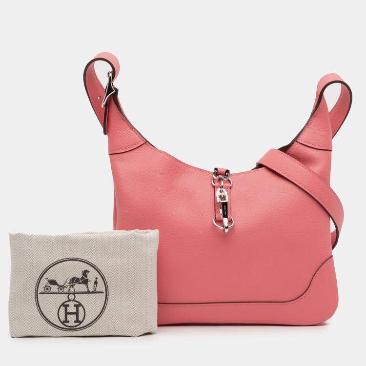 Pre Owned Hermes  Trim Duo 24  Pink Evercolor Leather Bag