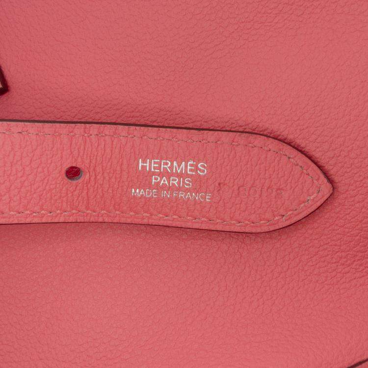 Pre Owned Hermes  Trim Duo 24  Pink Evercolor Leather Bag