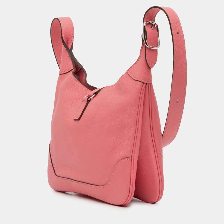 Pre Owned Hermes  Trim Duo 24  Pink Evercolor Leather Bag