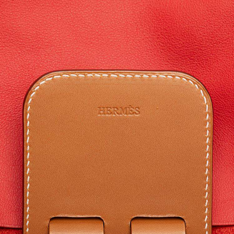 Pre Owned Hermes Red Taurillon Clemence and Swift Virevolte 24