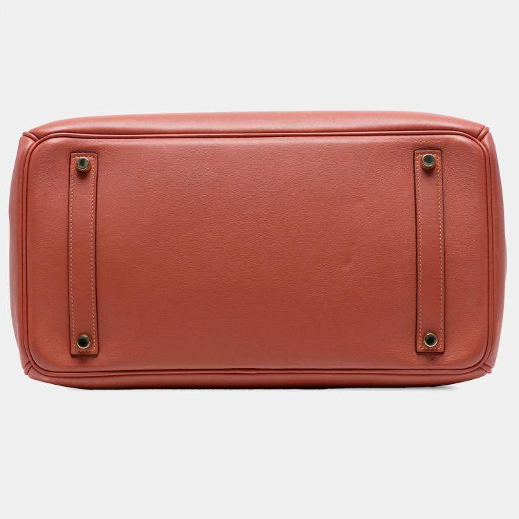 Pre Owned Hermes Rosy Swift Birkin Retourne 35