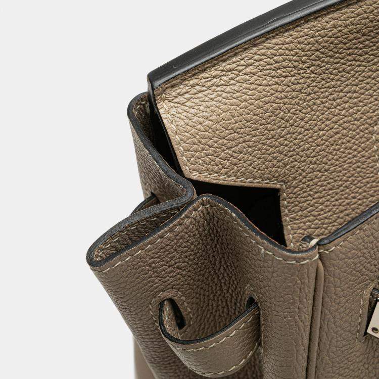 Pre Owned Hermes Gris Tourterelle Togo Birkin Retourne 35