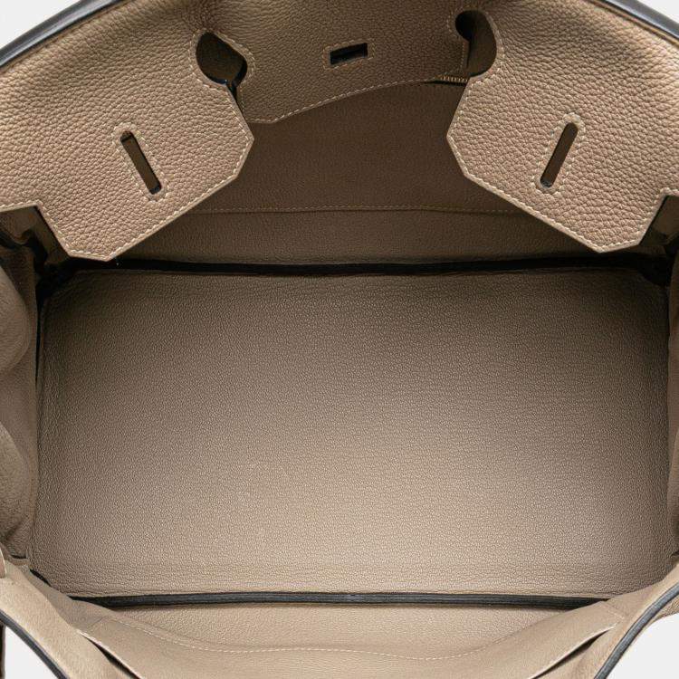 Pre Owned Hermes Gris Tourterelle Togo Birkin Retourne 35