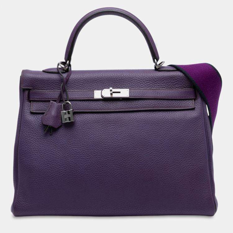 مملوكة مسبقًا Hermes Ultraviolet Togo Kelly II Retourne 35