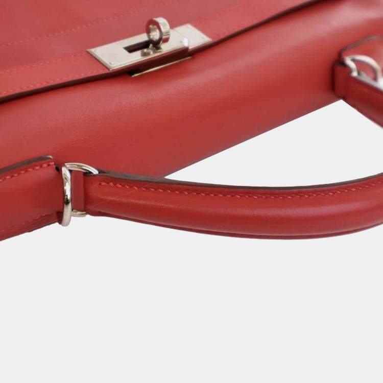 Pre Owned Hermes Rouge Vif Swift Kelly II Retourne 32