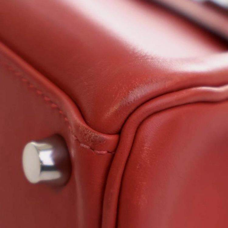 Pre Owned Hermes Rouge Vif Swift Kelly II Retourne 32