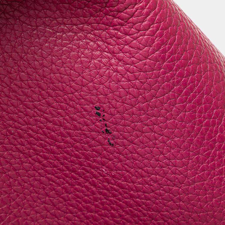 Pre Owned Hermes Brown/Dark Pink Reversible Clemence Double Sens 36