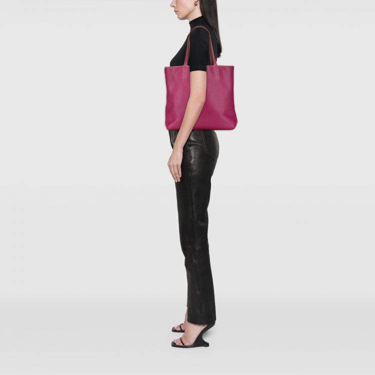 Pre Owned Hermes Brown/Dark Pink Reversible Clemence Double Sens 36