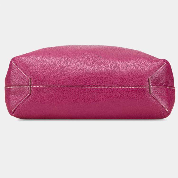 Pre Owned Hermes Brown/Dark Pink Reversible Clemence Double Sens 36