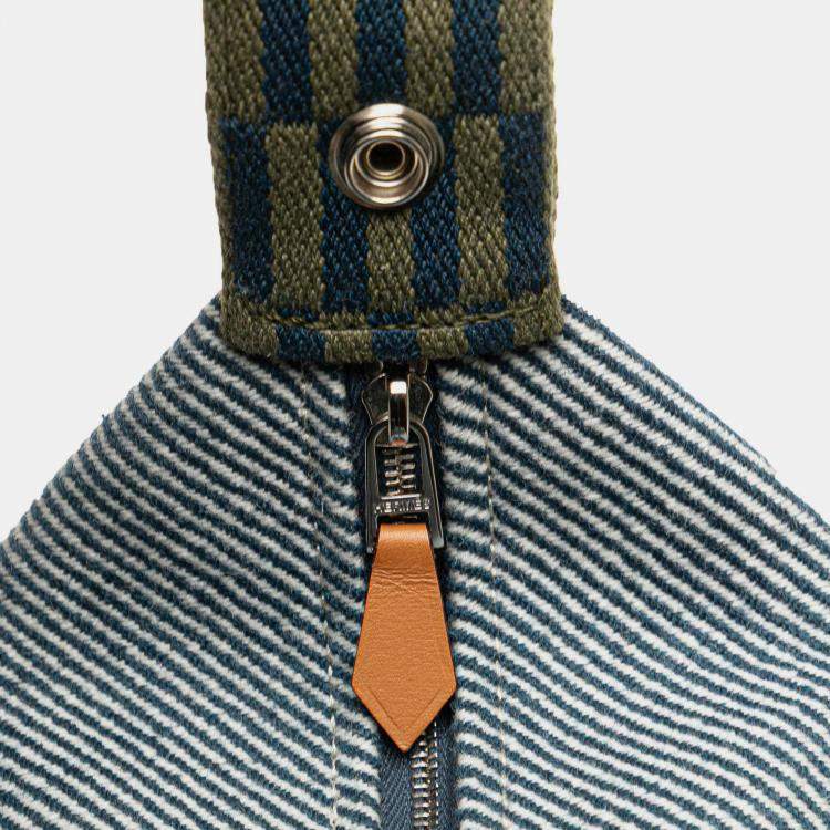 مملوكة مسبقًا Hermes Blue Green Small Wool Bride A Brac H Natte Case