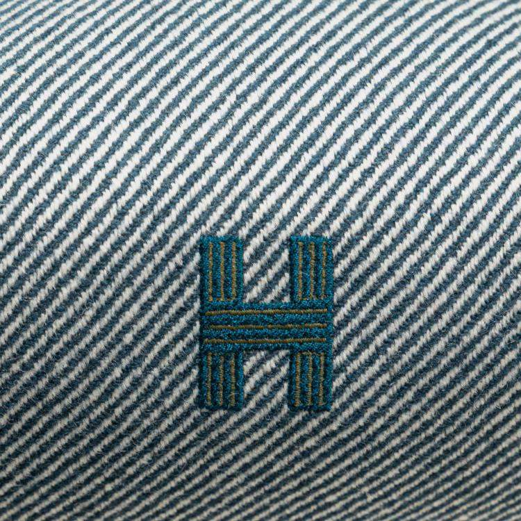 مملوكة مسبقًا Hermes Blue Green Small Wool Bride A Brac H Natte Case