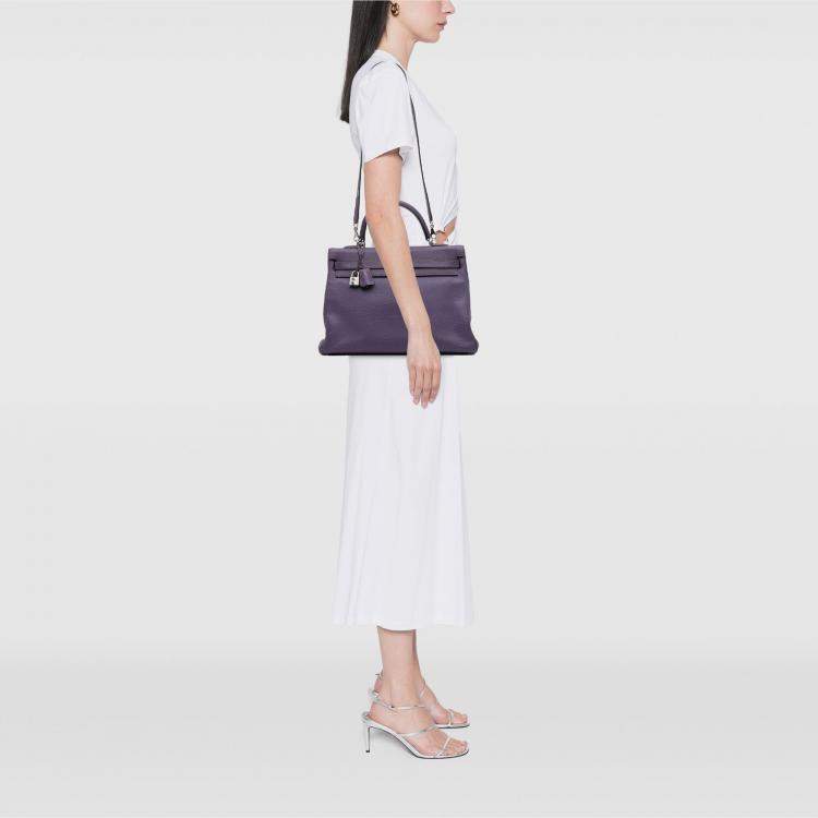 Pre Owned Hermes Ultraviolet Togo Kelly II Retourne 35