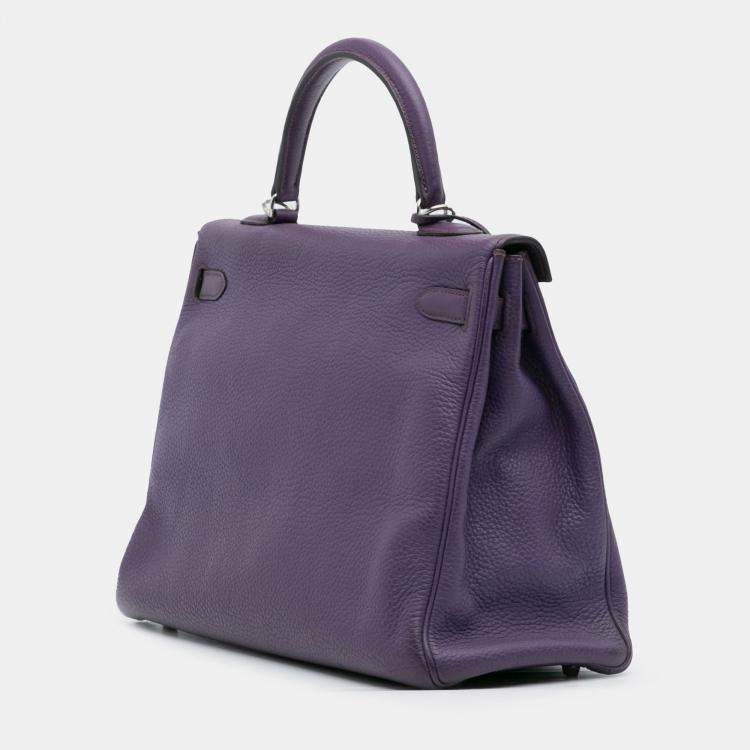 Pre Owned Hermes Ultraviolet Togo Kelly II Retourne 35