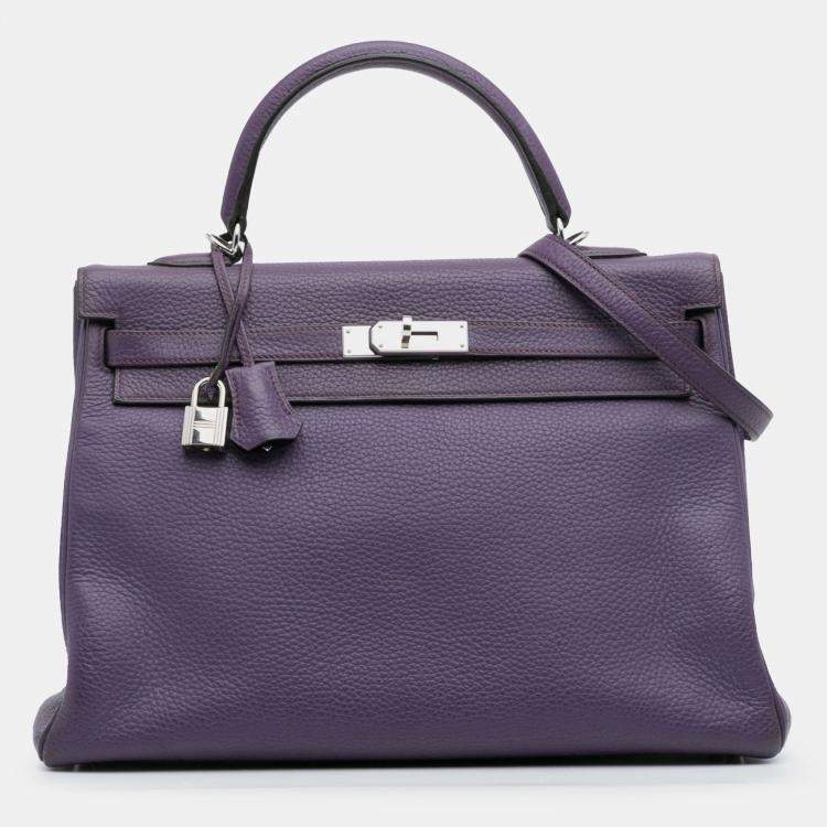 Pre Owned Hermes Ultraviolet Togo Kelly II Retourne 35