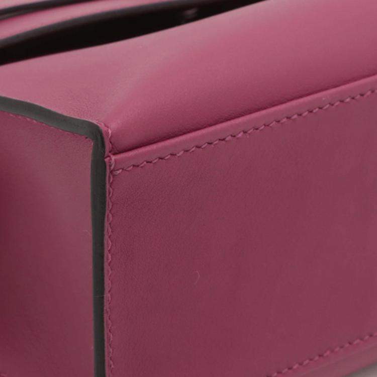 مملوكة مسبقًا Hermes Rose Pourpre Swift Kelly Pochette 22