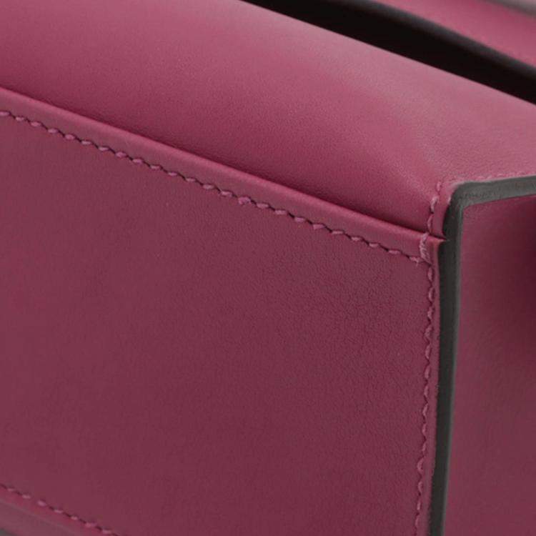 مملوكة مسبقًا Hermes Rose Pourpre Swift Kelly Pochette 22