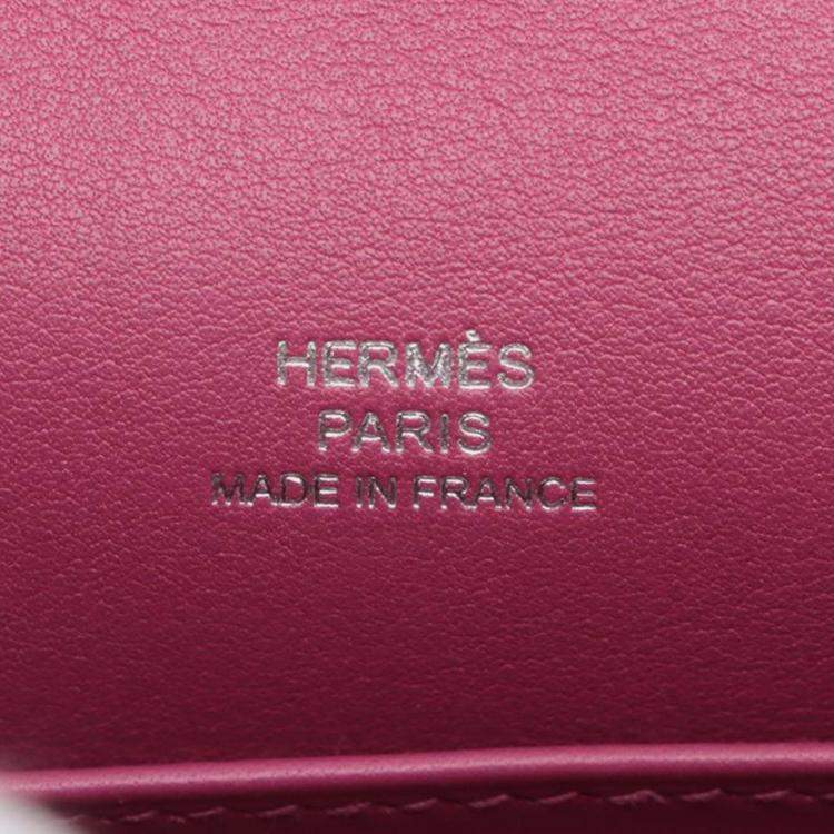 مملوكة مسبقًا Hermes Rose Pourpre Swift Kelly Pochette 22