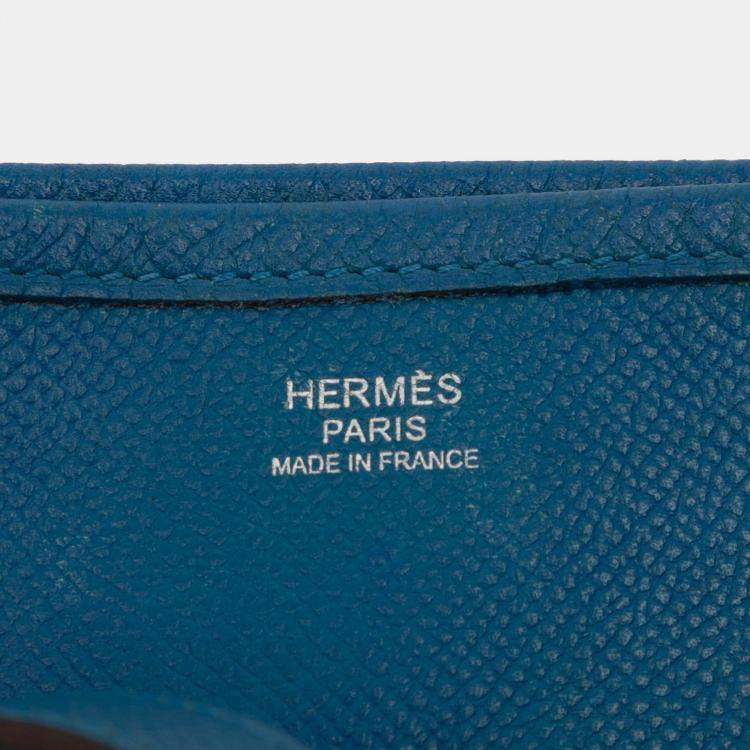 Pre Owned Hermes Blue Izmir Epsom Evelyne III 29