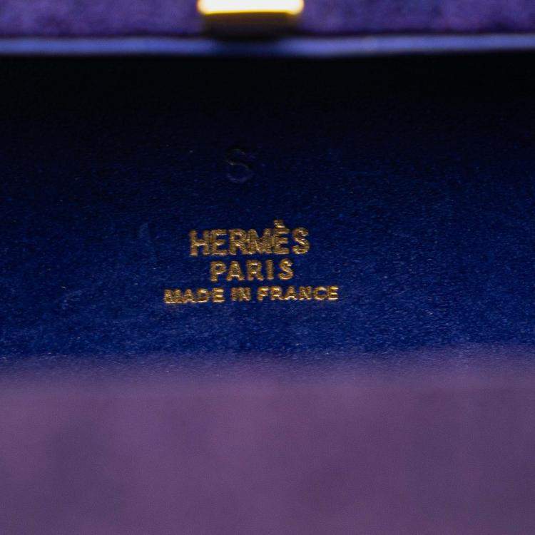 Pre Owned Hermes Purple Mini Doblis Kelly Cadena Handbag