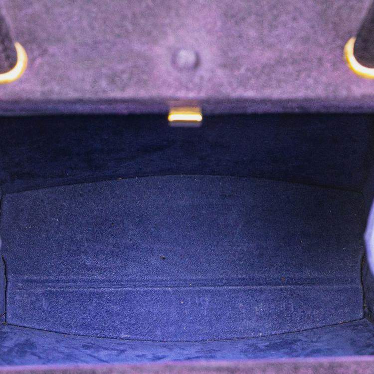 Pre Owned Hermes Purple Mini Doblis Kelly Cadena Handbag