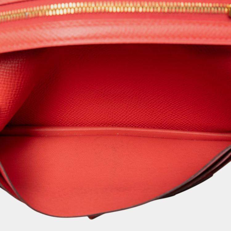 Pre Owned Hermes Red Epsom Bearn Wallet