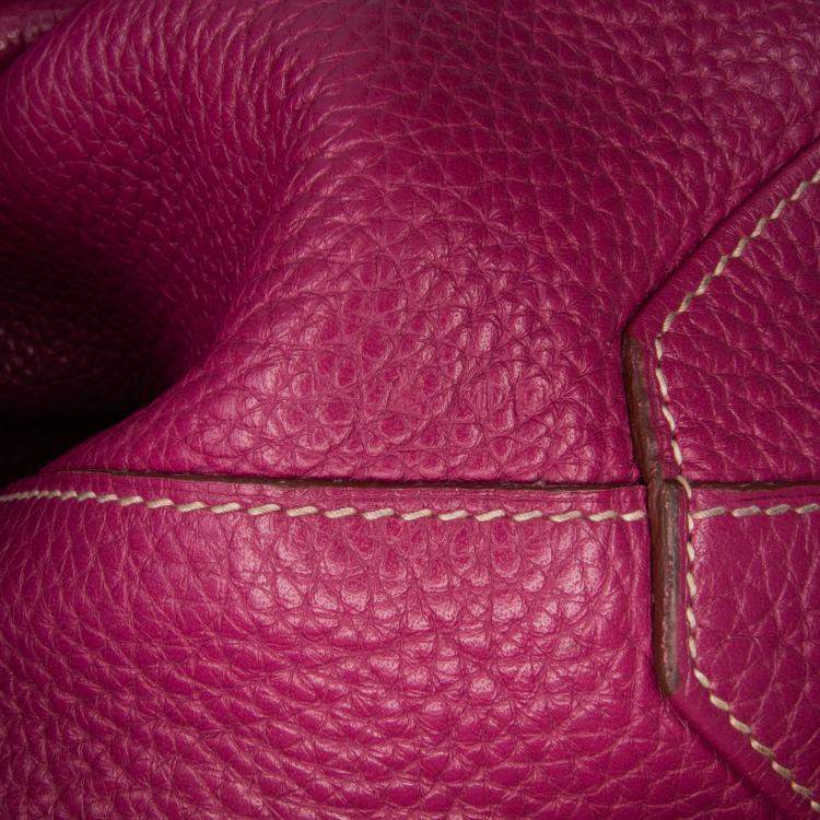 Pre Owned Hermes Brown Pink Clemence Double Sens 36